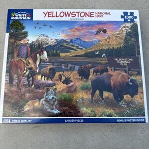 Yellowstone National Park White Mountain 1000 Larger Piece Puzzle Shrinkwrapped